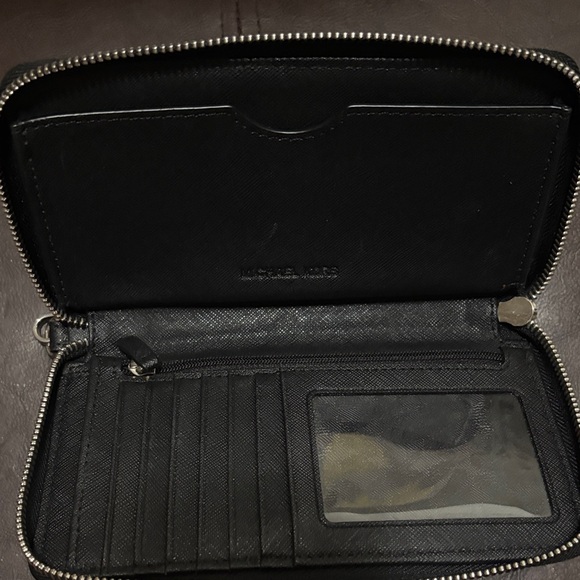 Michael Kors Black Zip-Around Wallet - Picture 2 of 2